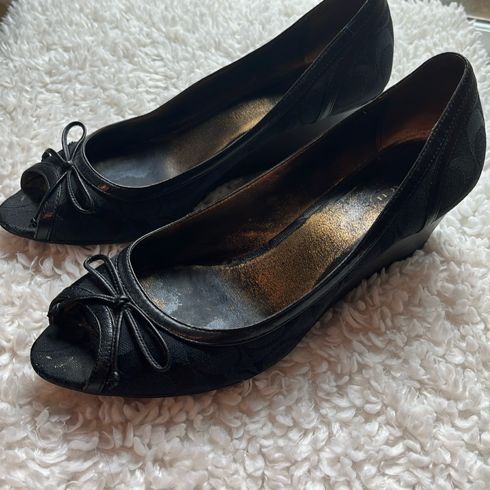 Authentic Black Coach High Heels